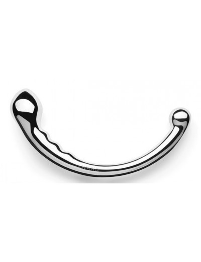 Серебристый фаллоимитатор в форме дуги Hoop - 19,7 см.