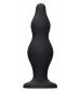 Черная анальная пробка Bubble Butt Plug - 11,6 см.