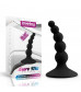 Черный анальный стимулятор с шариками Lure me Beaded Anal Plug - 10,3 см.