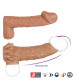 Телесная насадка с усиками и открытой головкой Nude Sleeve M - 12 см.