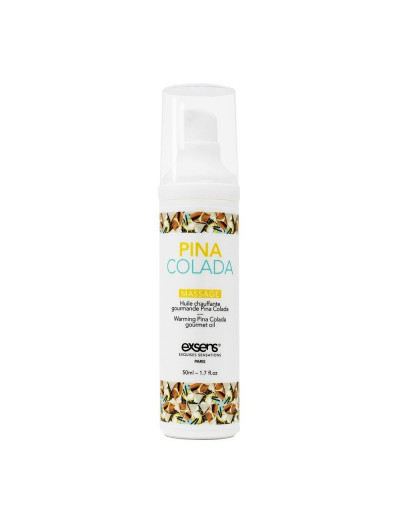 Разогревающее массажное масло с ароматом пина колада Gourmet Pina Colada - 50 мл.