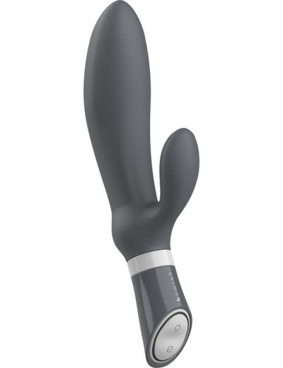 Серый вибромассажер простаты Bfilled Deluxe - 21 см.