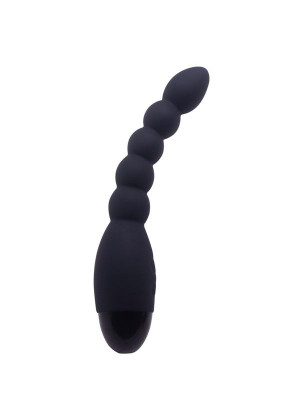 Черный анальный вибростимулятор Lovers Beads - 19 см. 