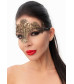 Стильная золотистая женская карнавальная маска