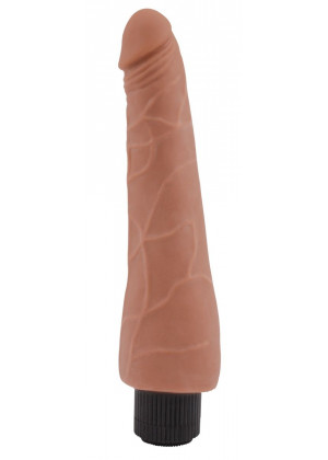 Кофейный вибратор-реалистик Flirtation - 24 см.
