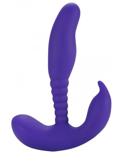 Фиолетовый стимулятор простаты Anal Pleasure Dual Vibrating Prostate Stimulator - 13,5 см.