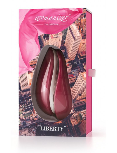 Красный бесконтактный клиторальный стимулятор Womanizer Liberty