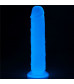 Прозрачный, светящийся в темноте фаллоимитатор Lumino Play Dildo - 21 см.