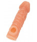 Телесная закрытая насадка с шершавой головкой Cock Sleeve 007 Size L - 17,6 см.