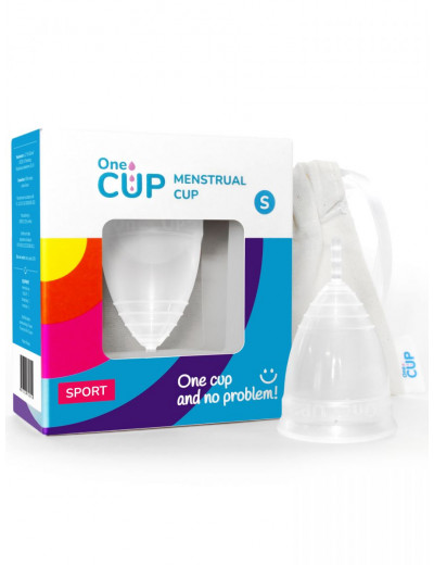 Прозрачная менструальная чаша OneCUP Sport - размер S