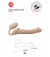 Телесный безремневой страпон Silicone Bendable Strap-On M