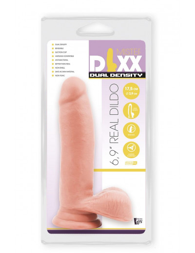Телесный фаллоимитатор-реалистик Dual Density Dildo - 17,5 см.