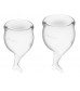 Набор прозрачных менструальных чаш Feel secure Menstrual Cup