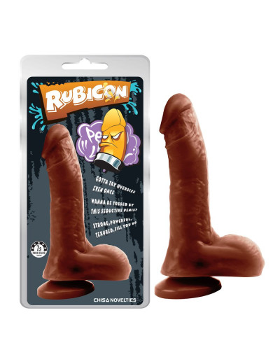 Коричневый фаллоимитатор Night Club Penis - 20 см.
