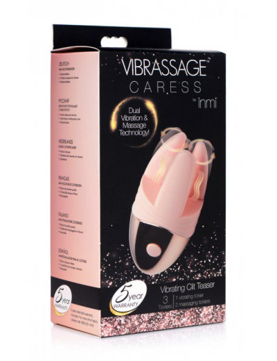 Розовый клиторальный массажер с щупальцами Vibrating Clit Teaser