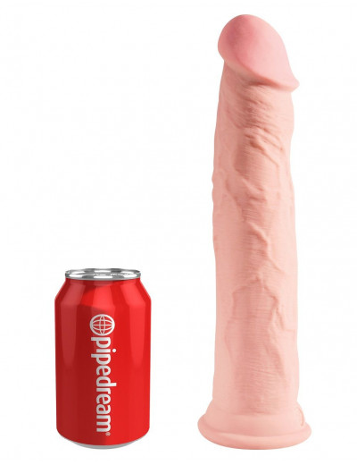 Телесный фаллоимитатор на присоске 11  Triple Density Cock - 25,4 см.