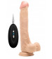Телесный вибратор-реалистик Vibrating Realistic Cock 10  With Scrotum - 27 см.