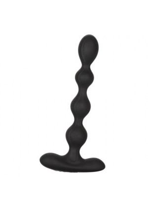Черный анальный вибростимулятор Eclipse Slender Beads - 17,75 см.