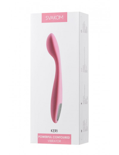 Нежно-розовый клиторальный вибратор Keri Pale Pink - 17 см.