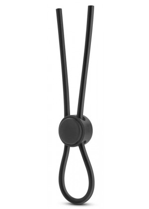 Черное силиконовое лассо на пенис SILICONE LOOP COCK RING 