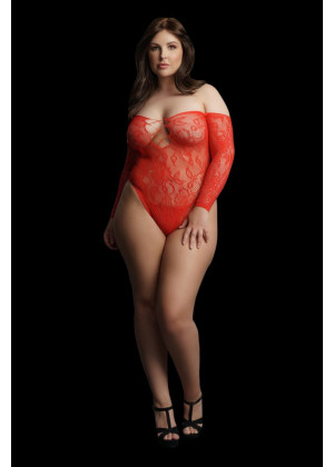 Пикантное боди Wonder Rhinestone Bodysuit с длинными рукавами