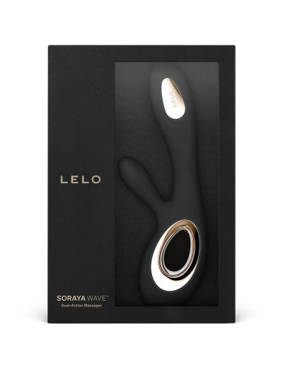 Черный вибратор-кролик Lelo Soraya Wave - 21,8 см.
