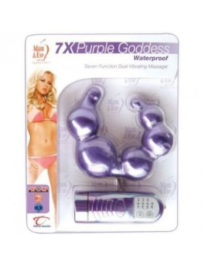Двусторонний фиолетовый вибромассажёр Purple Goddess