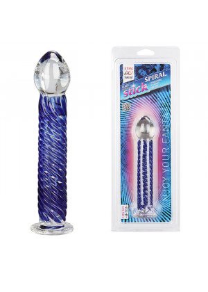 Стеклянный фаллоимитатор Spiral Stick - 17 см.