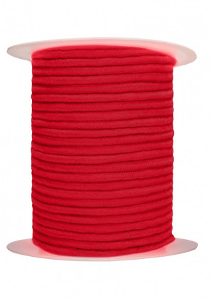 Красная веревка для связывания Bondage Rope - 100 м.
