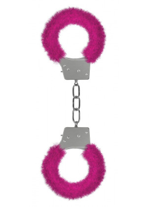 Пушистые розовые наручники OUCH! Pink 
