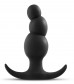 Чёрная фигурная анальная пробка Stacked Plug - 7,6 см.