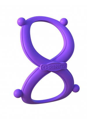 Фиолетовое эрекционное кольцо на пенис и мошонку Infinity Ring