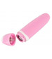 Нежно-розовая двойная вибронасадка на палец Vibrating Finger Extension - 17 см.