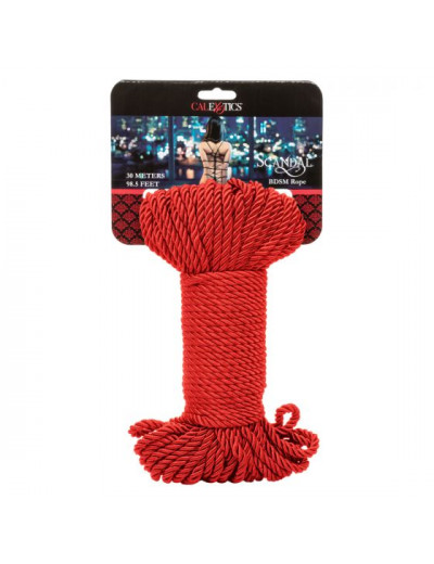 Красная веревка для связывания BDSM Rope - 30 м.