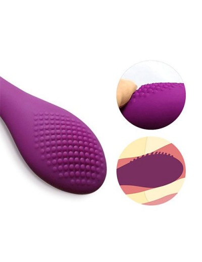 Фиолетовый вибромассажер G-Spot Evelyn - 15,1 см.