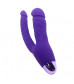 Фиолетовый двойной вибратор INDULGENCE Rechargeable Insatiable Desire - 21 см.