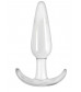 Прозрачная анальная пробка прозрачная Jelly Rancher T-Plug Smooth - 11 см.