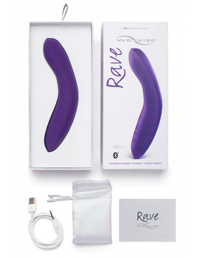 Фиолетовый вибромассажёр We Vibe Rave Purple - 19,3 см.