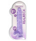 Фиолетовый фаллоимитатор Realrock Crystal Clear 9 inch - 25 см.