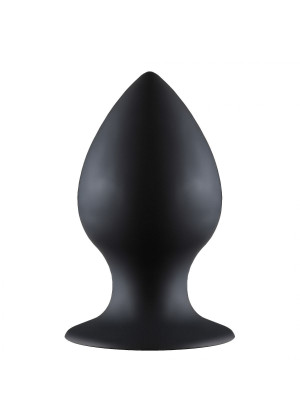 Чёрная анальная пробка Thick Anal Plug Medium - 9,5 см.