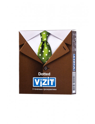 Презервативы с точечками VIZIT Dotted - 3 шт.