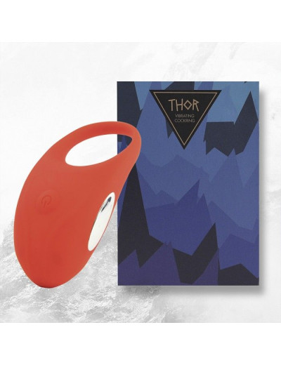 Красное кольцо с вибрацией Thor Cockring