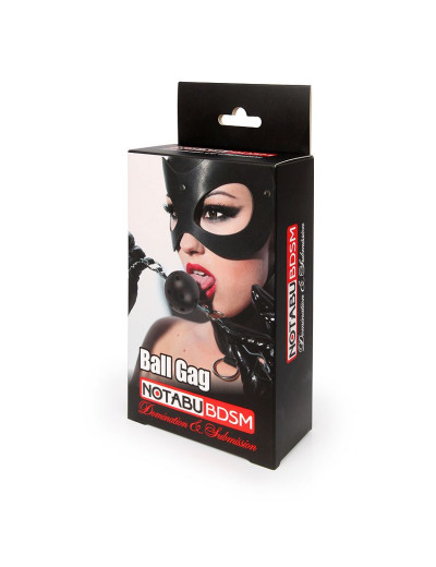 Фиолетово-черный кляп-шарик Ball Gag