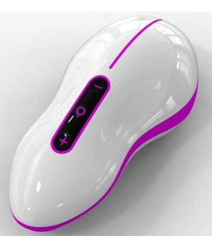 Бело-розовый вибростимулятор Mouse 