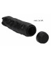 Черный вибромассажер Realisic Multispeed Vibrator - 23 см.
