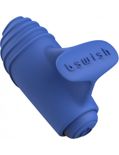 Синий вибростимулятор на пальчик Bteased Basic Finger Vibrator