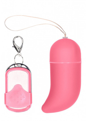 Розовое виброяйцо Vibrating G-spot Egg medium с пультом ДУ
