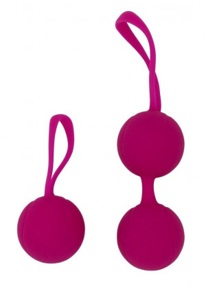 Ярко-розовый набор для тренировки вагинальных мышц Kegel Balls