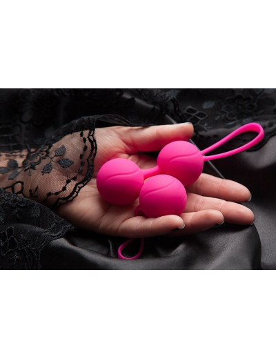 Ярко-розовый набор для тренировки вагинальных мышц Kegel Balls
