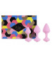 Набор из 3 нежно-розовых анальных пробок Bibi Butt Plug Set